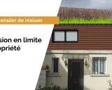 Extension de maison avec toit végétalisé, projet nécessitant un permis de construire.